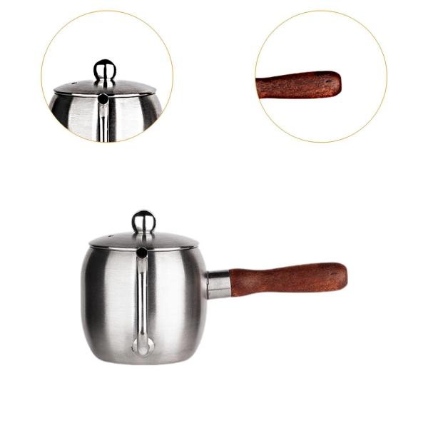 ポアオーバーコーヒーケトル 細口 ハンドドリップコーヒーポット キャンプ 家庭用 シルバー