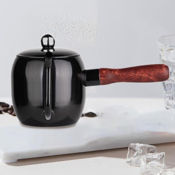 ポアオーバーコーヒーケトル 細口 ハンドドリップコーヒーポット キャンプ 家庭用 ブラック
