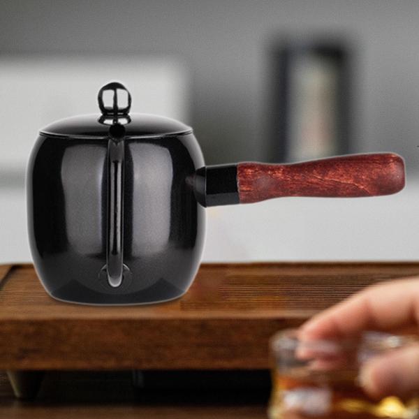 ポアオーバーコーヒーケトル 細口 ハンドドリップコーヒーポット キャンプ 家庭用 ブラック