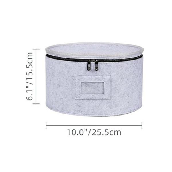 積み重ね可能な移動用収納ボックス 厚いフェルトプレート キルティングケース マグカップ タンブラー用 25.5cmx15.5cm