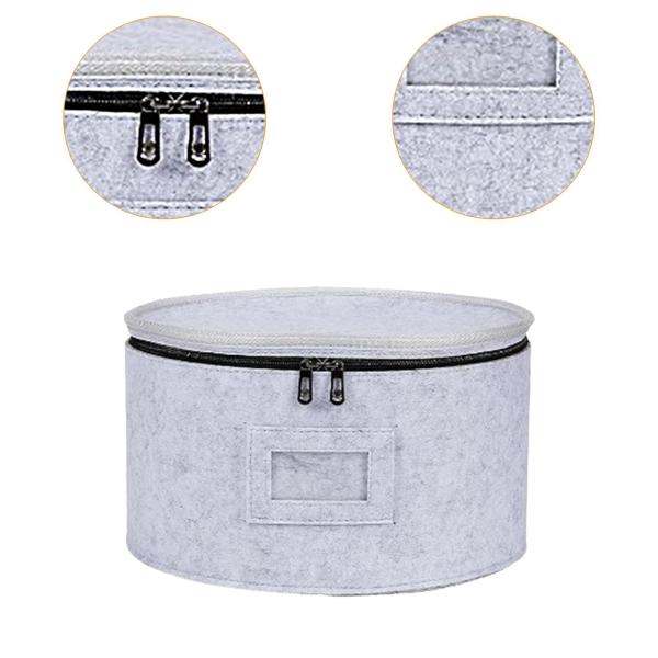 積み重ね可能な移動用収納ボックス 厚いフェルトプレート キルティングケース マグカップ タンブラー用 25.5cmx15.5cm