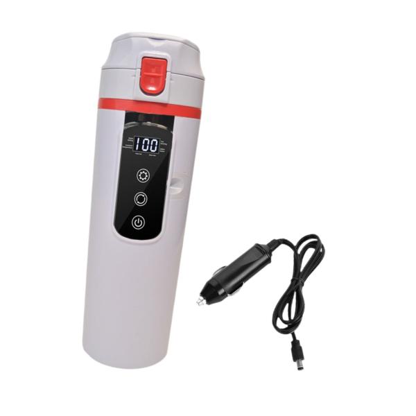 12V/24V 車用ケトル ボイラー スマート加熱車用カップ ステンレススチール ポータブル車用加熱マグ 電気ケトル お茶 キャンプ 仕事用