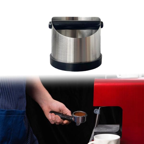 エスプレッソノックボックス 衝撃吸収コーヒー挽き箱 オフィス キッチン カフェ用 丸型アーク口