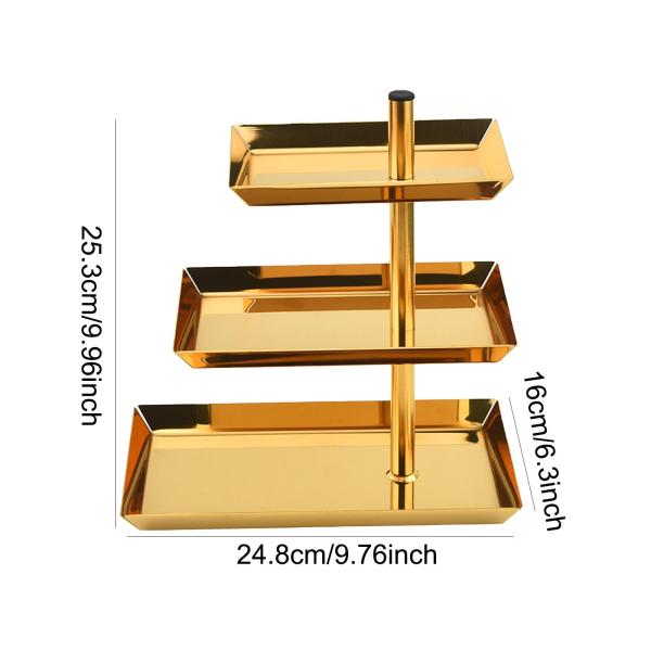 カップケーキスタンド 3段 ギフトケーキスタンド お祝い 記念日 アクセサリー シルバー
