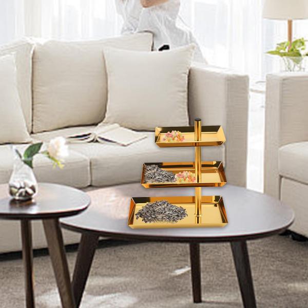 カップケーキスタンド 3段 ギフトケーキスタンド お祝い 記念日 アクセサリー シルバー