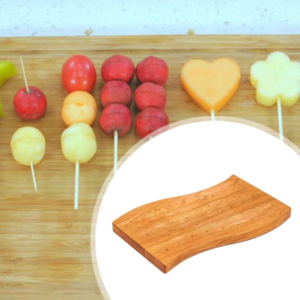 食品串ホルダー カクテルピックスタンド 食品ディスプレイボード カーブボード 使いやすい 45穴サービングトレイ カクテルパーティー用