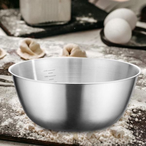 ステンレススチール製洗面器 家庭用ミキシングボウル 食品保存 ベーキング 調理用 22cm