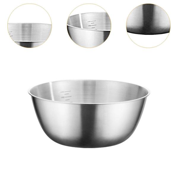 ステンレススチール製洗面器 家庭用ミキシングボウル 食品保存 ベーキング 調理用 22cm