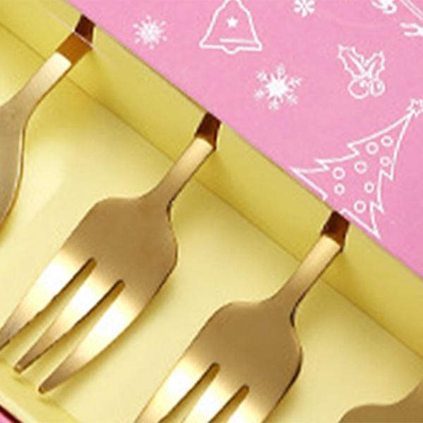 クリスマス スプーン フォーク セット クリスマス カトラリー キット 休日 日常使い クリスマス ゴールド