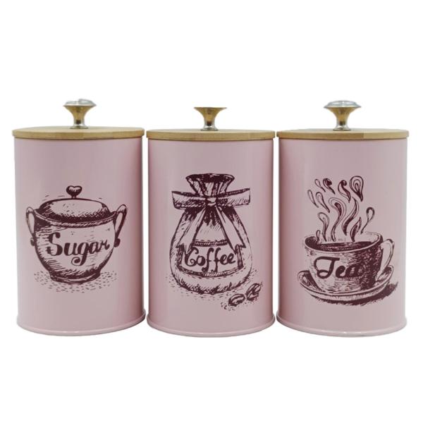 3個セット コーヒー 紅茶 砂糖入れ キッチンキャニスター カウンター