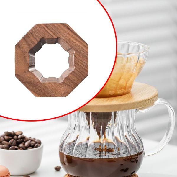 ウォールナット木製トレイ 八角形フィルターカップスタンド 装飾コーヒーフィルタースタンド 折り紙フィルターカップラック ホテル用