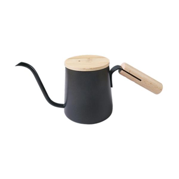 ポアオーバーコーヒーケトル 250ml 小型グースネックケトル 家庭用 キッチン ピクニック用 ブラック