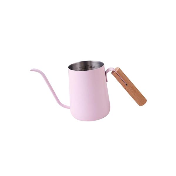 注ぎ口付きケトル ステンレス 注ぎ口付きティーポット キッチン キャンプ カフェ用 ピンク