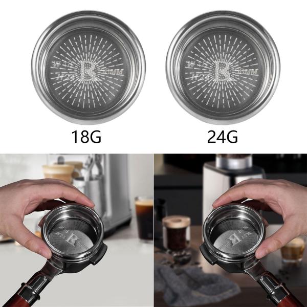 58mm コーヒー ポルタフィルター バスケット 交換用 家庭用エスプレッソマシン用 18g
