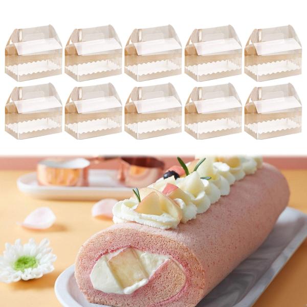 10個入り ケーキボックス ギフト カップケーキボックス マフィン デザートボックス パーティー ウェディング ホーム M