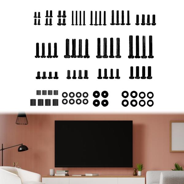 テレビ取り付けネジ テレビ壁掛けブラケット用ハードウェア 家庭用 リビングルーム 寝室用 ブラック