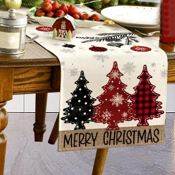 クリスマス テーブルランナー クリスマス 季節 冬 フェスティバル ダイニング テーブル デコレーション 33cmx90cm