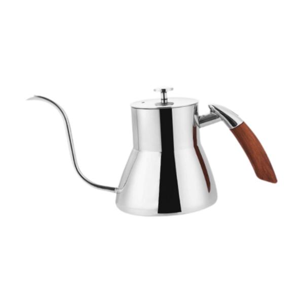 注ぎ口付きケトルコーヒーティーポットロンググースネック注ぎ口、800ml、ドリップコーヒーケトルキャンプコーヒーポット沸騰水用ホームギフト