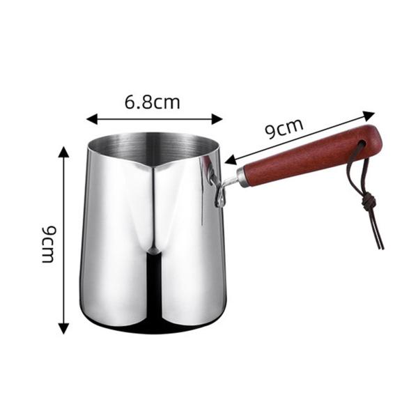 トルココーヒーポット スケール付き ティーケトル ミルクウォーマーポット バー カフェ オフィス用 350ML