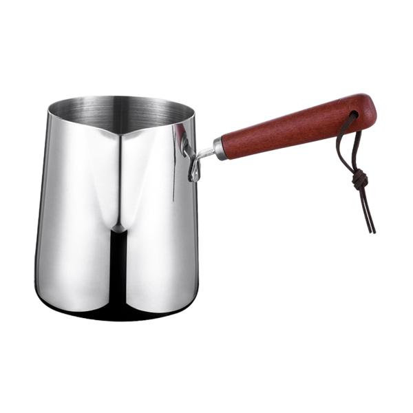 トルココーヒーポット スケール付き ティーケトル ミルクウォーマーポット バー カフェ オフィス用 350ML