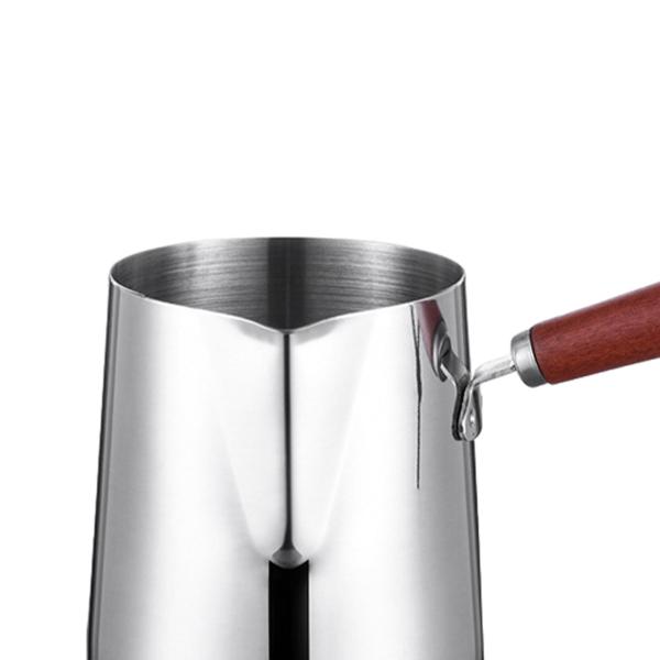 トルココーヒーポット スケール付き ティーケトル ミルクウォーマーポット バー カフェ オフィス用 600ML