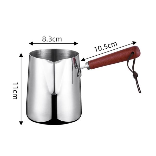 トルココーヒーポット スケール付き ティーケトル ミルクウォーマーポット バー カフェ オフィス用 600ML