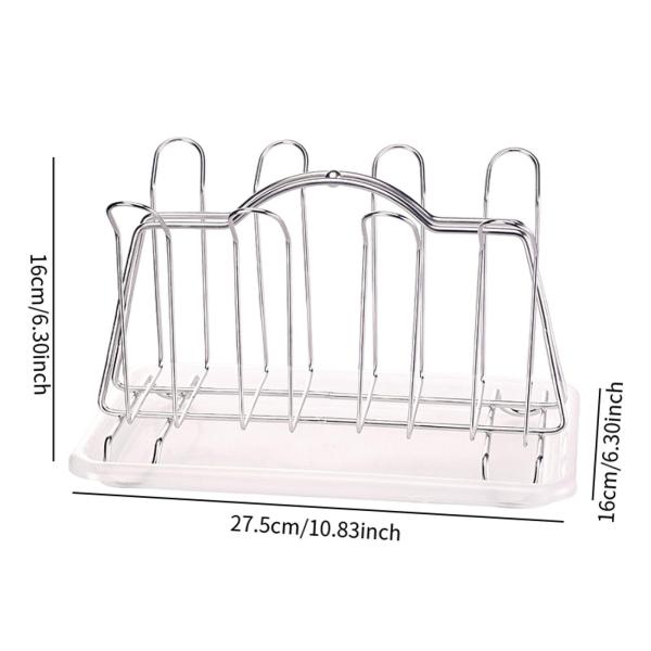 カップ乾燥スタンド コーヒーマグホルダー 6つの爪付き シンプルで持ち運びに便利な丈夫なボトルラック マグオーガナイザー