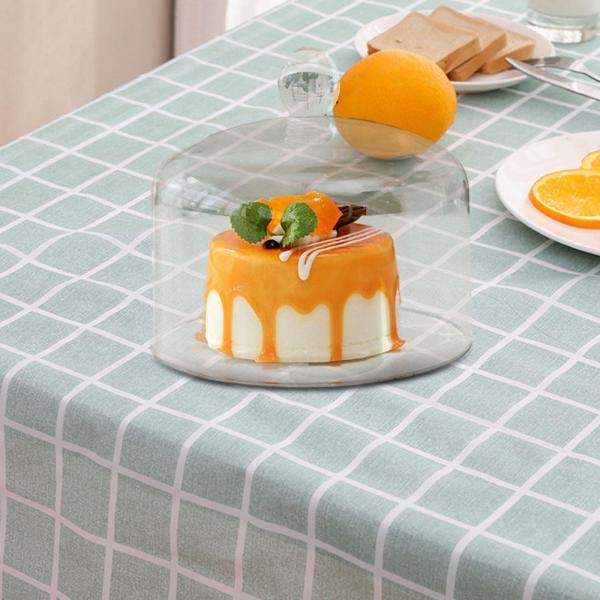 クリアケーキドームカバー 装飾ケーキカバー蓋 ウェディングケーキプレートパーティー用 S