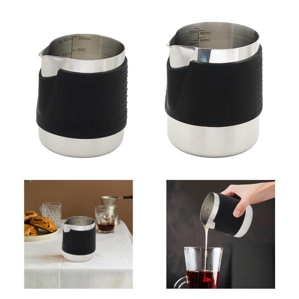 ハンドルレスミルクピッチャー エスプレッソスチーミングピッチャー バー コーヒーショップ オフィス用 350ml