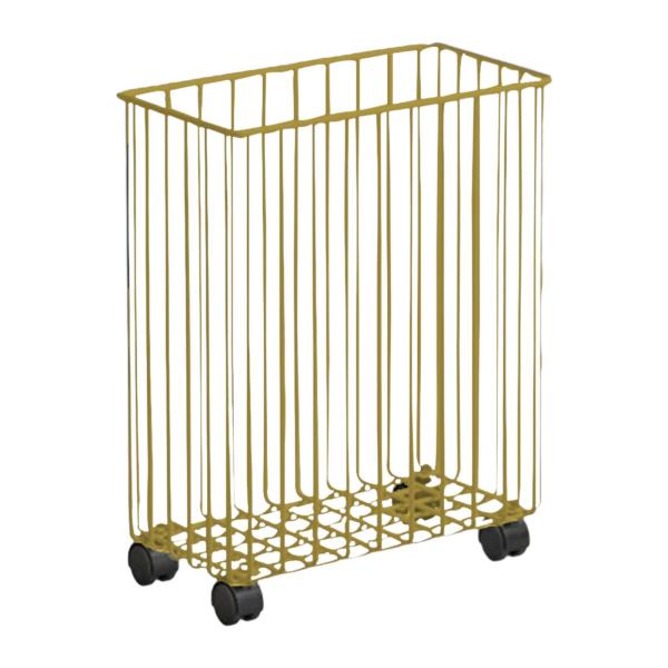 汚れた洗濯物用バスケット 多機能ランドリーバスケット ダンベル用ホイール付き ゴールド