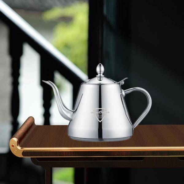 ステンレススチール製ティーポット コンロ用ティーポット グースネッククッカー対応 コンロ用ティーケトル アウトドアキャンプ用電磁調理器用