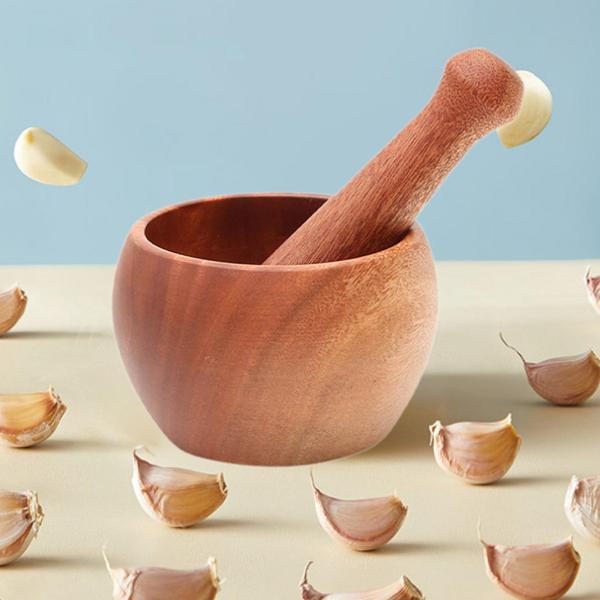 伝統的な乳棒と乳鉢セット チャツネソーススパイス用ガーリッククラッシャー S