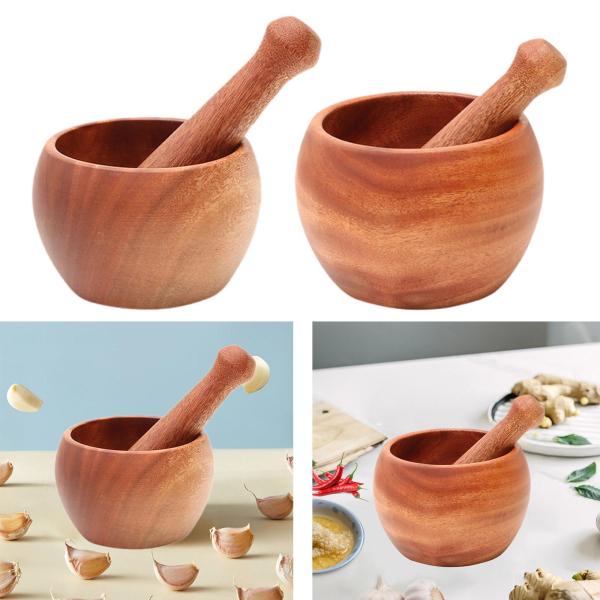 伝統的な乳棒と乳鉢セット チャツネソーススパイス用ガーリッククラッシャー S