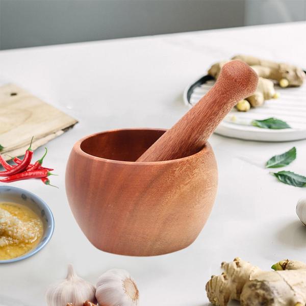 伝統的な乳棒と乳鉢セット チャツネソーススパイス用ガーリッククラッシャー S