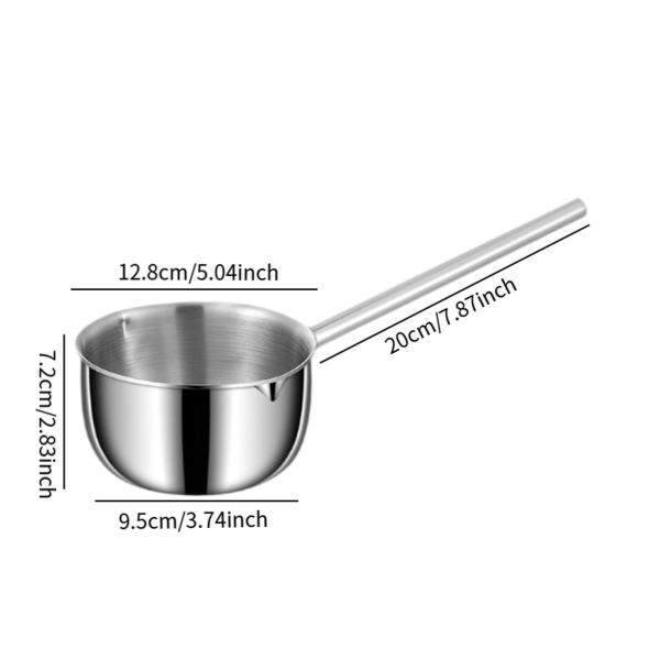 オイルポット ロングハンドル ソースカップ付き 小型オイルポット 家庭用 レストラン キッチン用 600ml