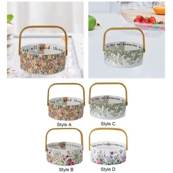 セラミックスの花柄フルーツバスケット レトロ ダイニングルームテーブルセンターピース キッチンチューリップ