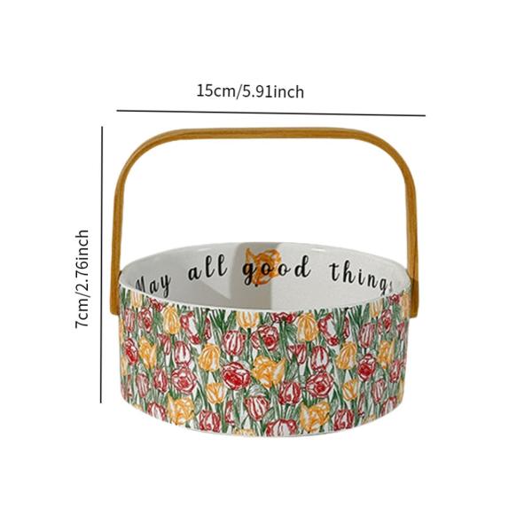 セラミックスの花柄フルーツバスケット レトロ ダイニングルームテーブルセンターピース キッチンチューリップ