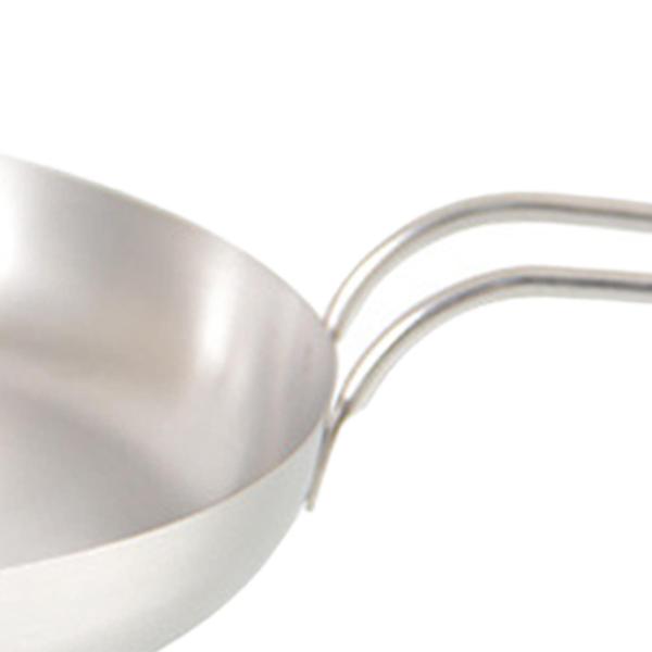 ノンスティックフライパン ラウンドフライパン フラットボトム バーベキュー食器 グリルプレート M 銀色ハンドル付き