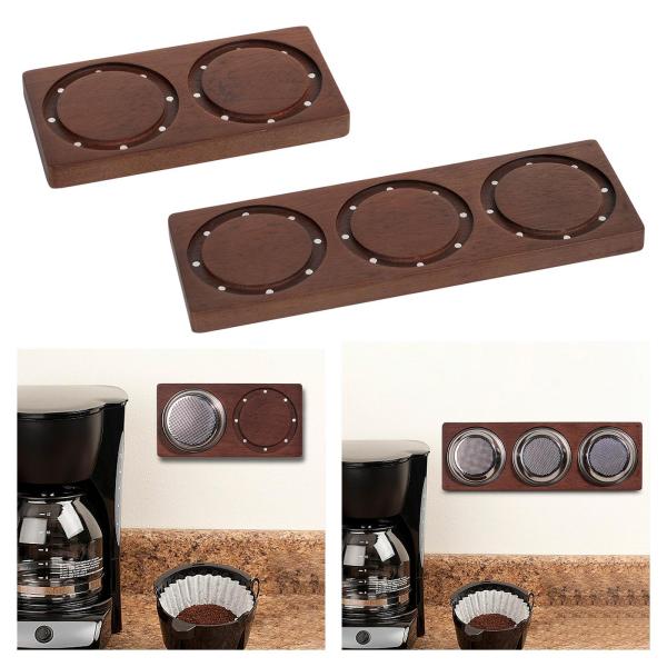 エスプレッソタンピングステーションオフィスバーホーム用実用的なタンパーホルダーステーション2ホール