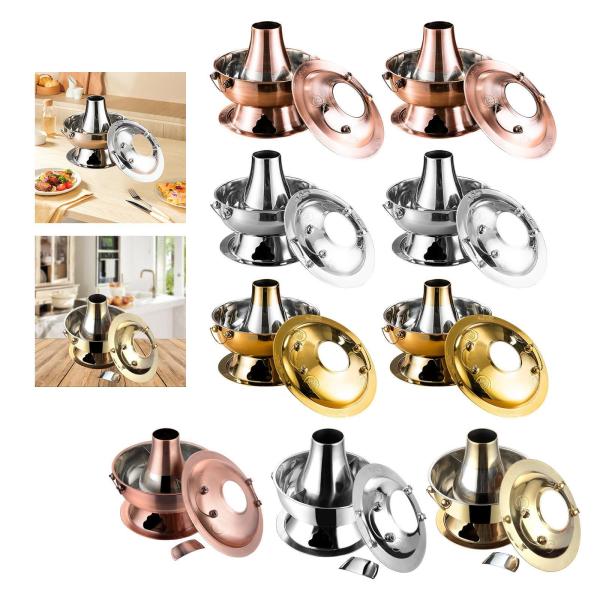 中国銅チェーフィングディッシュ スープポット パーティービュッフェ用調理鍋 家庭用バイオレット 30CM