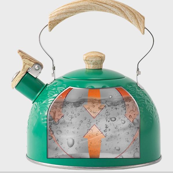 ハンドル付きクリエイティブ口笛ケトル 2.5 L 大容量高速沸騰家庭用コーヒーティーケトルピクニック沸騰水用