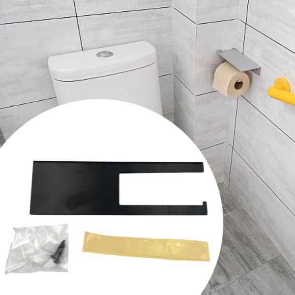 トイレットペーパーホルダー 棚付き トイレットペーパーホルダー 防錆 コンパクト 多用途 壁掛け 浴室 トイレ 洗面所用