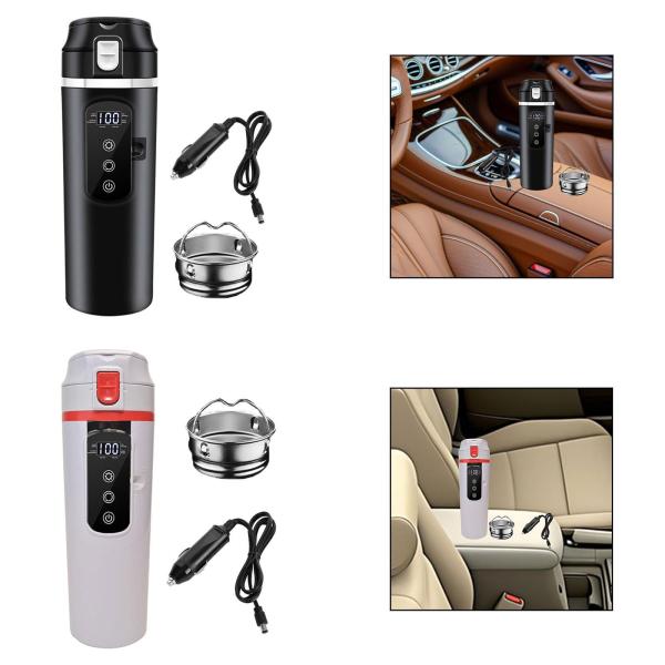 12V 24V 車のケトルボイラーステンレス鋼ヒーターカップ仕事キャンプ学校黒