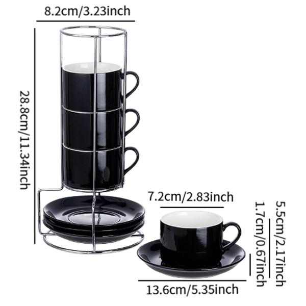 セラミックエスプレッソカップコーヒーカップ、丈夫、磁器、ソーサーと
