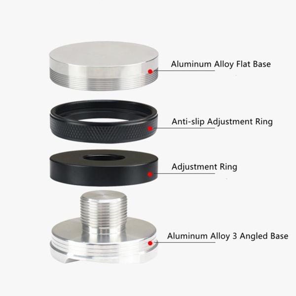 エスプレッソタンパーコーヒーウェアカフェ用の3つの角度のある斜面はアクセサリー51mm