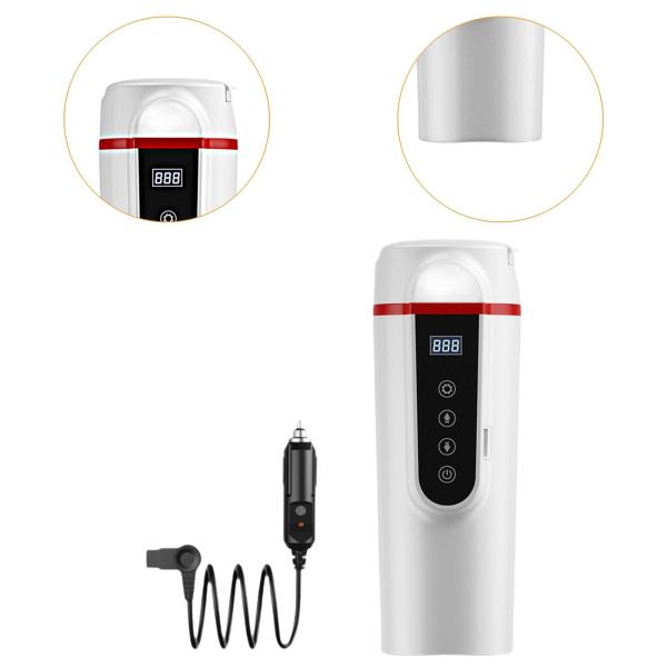 12V 24Vカーケトルボイラーティーブリューイングコーヒーワークホワイト用インテリジェントヒーターカップ