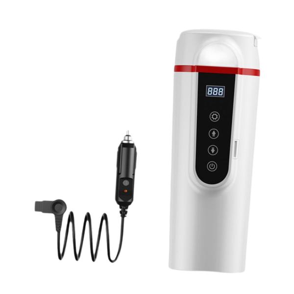 12V 24Vカーケトルボイラーティーブリューイングコーヒーワークホワイト用インテリジェントヒーターカップ