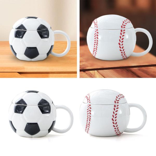 セラミックコーヒーマグ ジュースカップ ドリンクマグ サッカーマグ 寮 キッチン オフィス 野球用