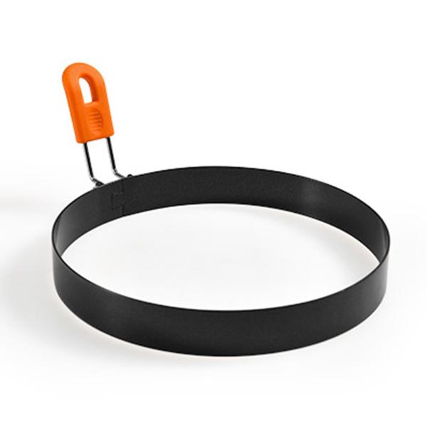 フライドエッグリングエッグシェーパーシリコンハンドルとサンドイッチポーチドエッグパンケーキのための再利用可能なパンケーキリングパンケーキリング