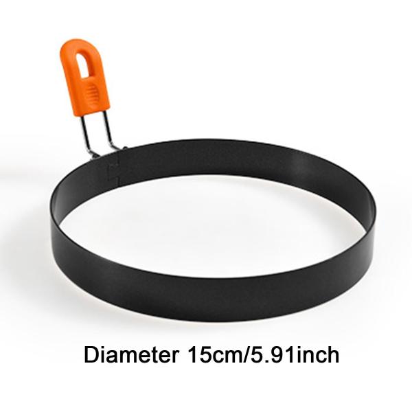 フライドエッグリングエッグシェーパーシリコンハンドルとサンドイッチポーチドエッグパンケーキのための再利用可能なパンケーキリングパンケーキリング